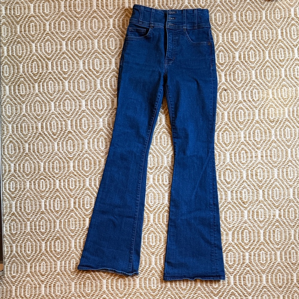 Veronica Beard Indigo High-Rise Wide-Leg Jeans